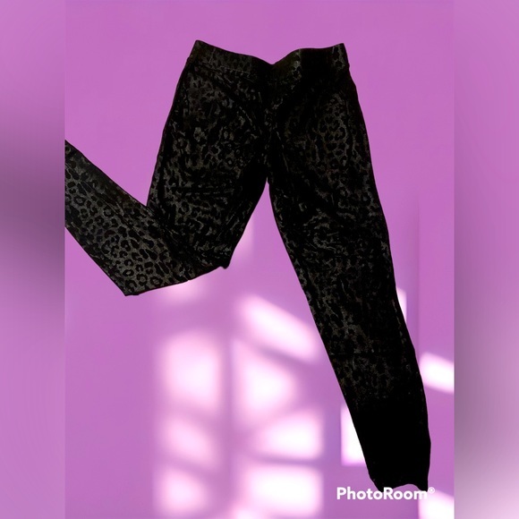 Pants - Express Leopard Print Sheen Leggings